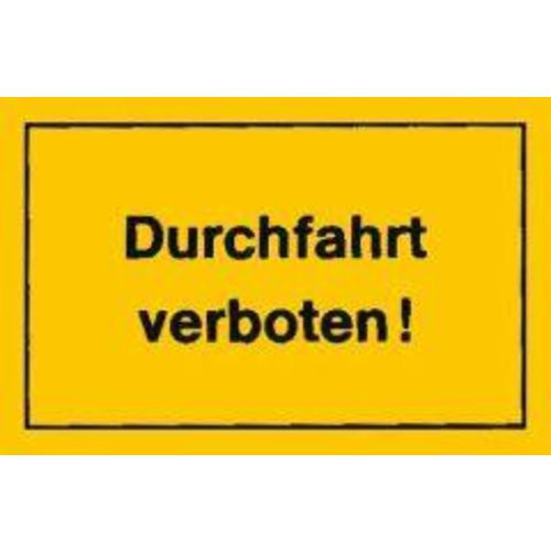 Verbotsschild 250x150mm Durchfahrt verboten