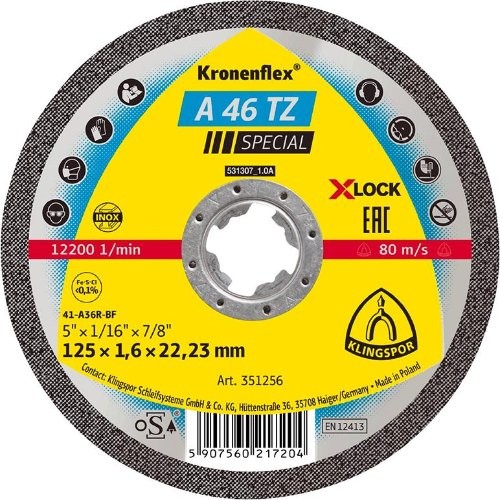 Trennscheibe A46TZ X-LOCK115x1,6mm gera. Klingspor