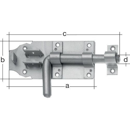 Bolzenriegel mit Schlaufe180mm