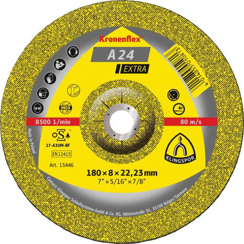 Schruppscheibe gekröpft A24 Extra 115x6mm KLINGSPOR