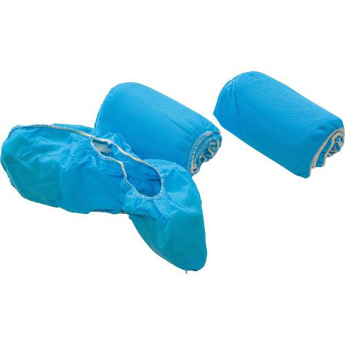 Überziehschuhe blau elastischer Gummizug Packung mit 10 Stück