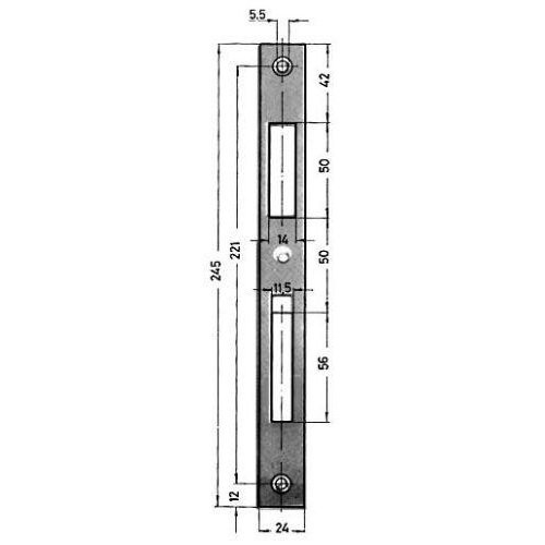 Schliessblech Nr 0129-03-24/245X24X2 mm verz