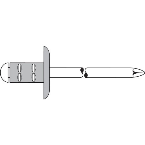 Mehrbereichs-Blindniet Alu/Stahl Großkopf 4,8x15mm GESIPA