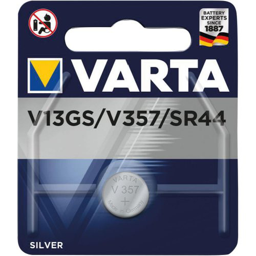 Knopfzelle Electronics Silber V13GS/V357 1,55Volt Blister zu 1 Stück VARTA