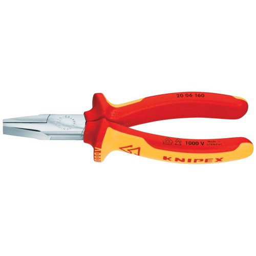 Flachzange VDE mit Mehrkomponenten-Griffen 160mm KNIPEX