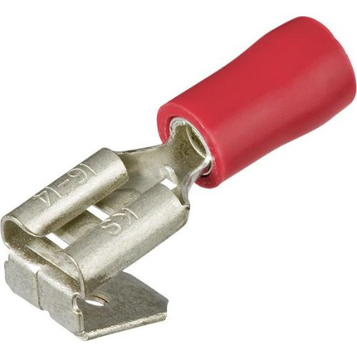 Flachsteckhülsen rot m.Abzw.0,5-1,0mm2 a100St.KNIPEX