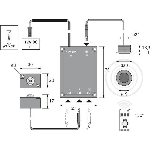 IR Repeater Plus Sender 1.8m Klinkenstecker