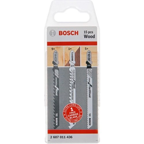 Sägeblatt-Set Holz 14 + 1 tlg Bosch