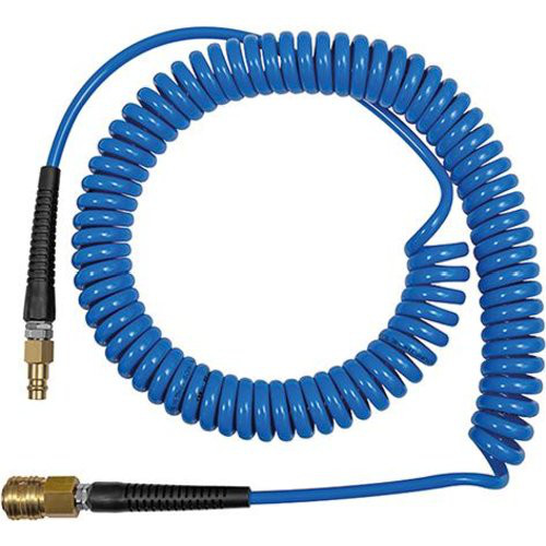 Spiralschlauch PU blau, Kupplung u Stecker NW7,2 10x6,5mm, 7,5m RIEGLER