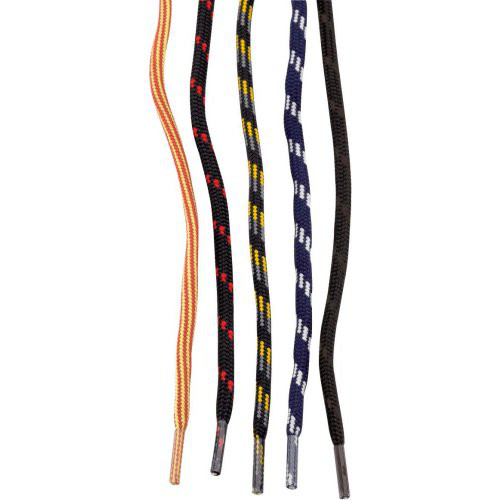 Schnürsenkel, 90 cm, rund, schwarz-grau-gelb