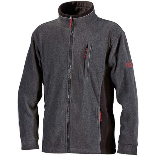 Fleecejacke Pamir, Gr. M, grau/schwarz