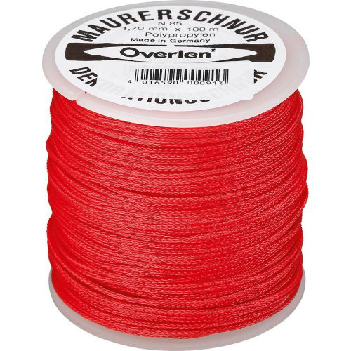 Maurerschnur PE 1,7mm 100m rot Overmann