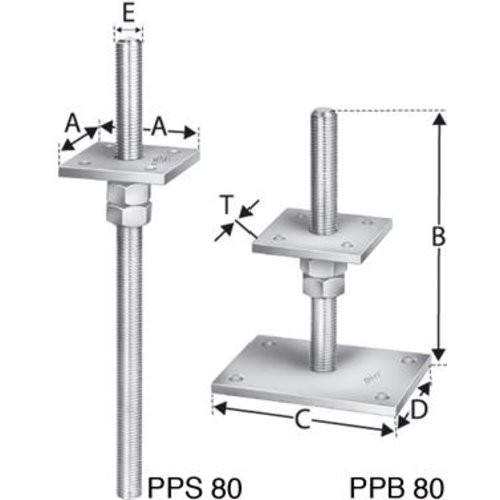 SST Stützenfüß PPB80G