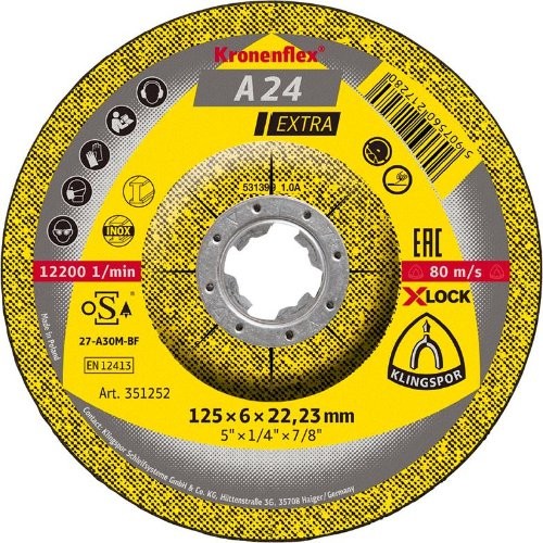 Schruppsch. A24EX X-LOCK 115x6mm gekr. Klingspor