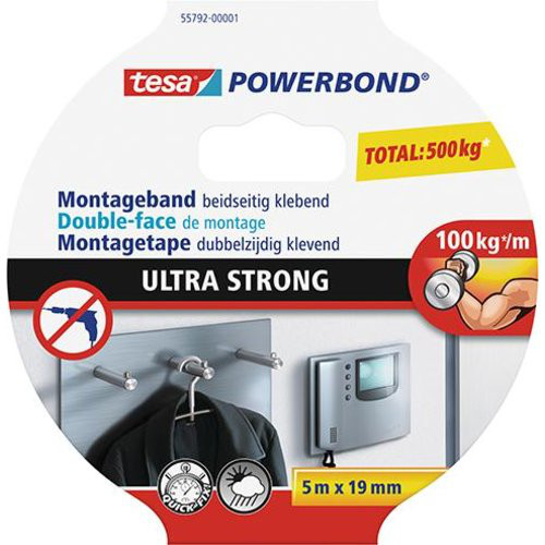 TESA POWERBOND ULTRA STRONG 5 M : 19 MM