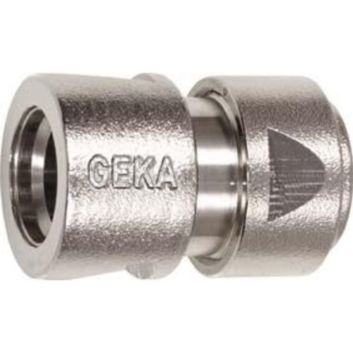 Schlauchstück 1/2" - 13mm MS Ni m. Spannmutter GEKA plus Stecksystem