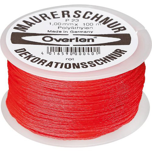 Maurerschnur PE 1,0mm 100m rot Overmann