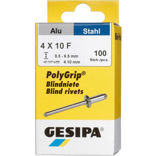 Mini-Pack PolyGrip Alu/Stahl 4 x 10 Gesipa