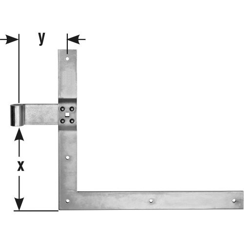 Paar Winkelbänder D16 400x800 mm hell verz.