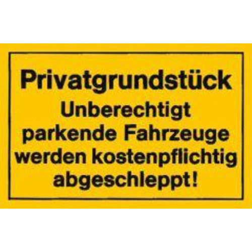 Verbotsschild 400x250mm Privatgrundstück