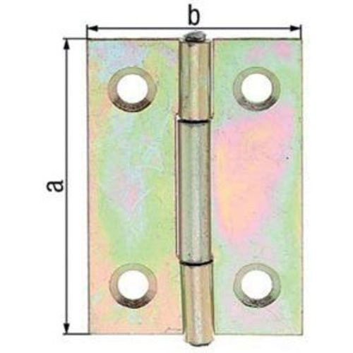 Ger.schmales Scharnier verz.,100 mm