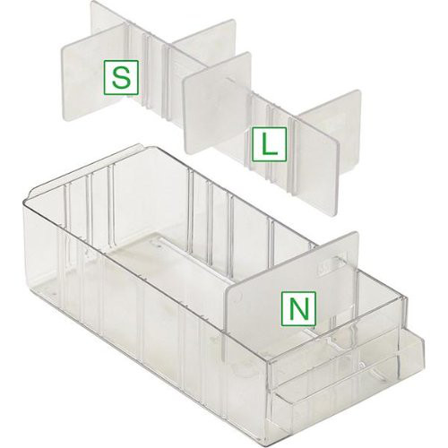Trennwand Satz a 60 Stk. für Schublade Typ A