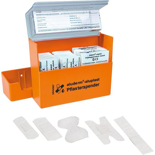 Pflasterspender aluderm- aluplast, orange