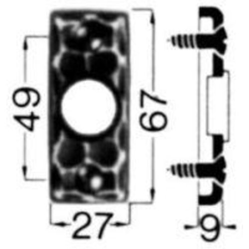 Drücker-Rosette Nr.282 Ei Rowe