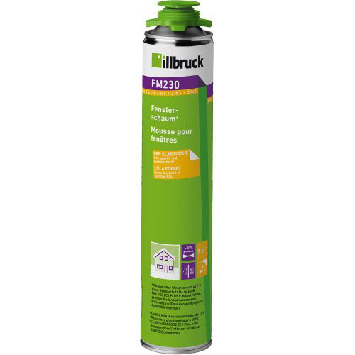 illbruck FM230 Fenster- und Fassadenschaum, 880 ml, 12Stk/KTN Handschuhe