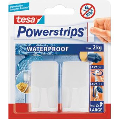 Haken Wave, weiß Inh.2St.Powerstrips Waterproof