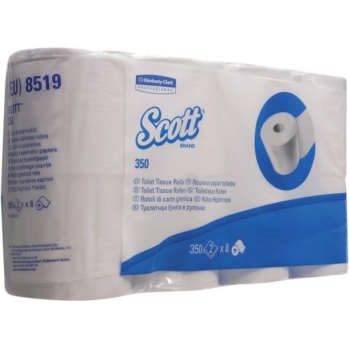 SCOTT 350 Toilet-Tissue 3lag. hochweiß 6x350Blatt