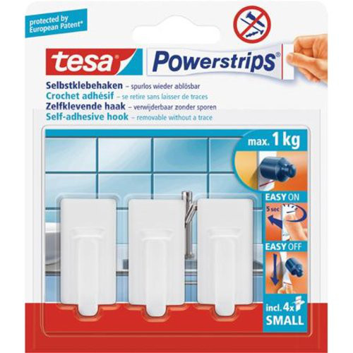 Powerstrips Haken Small Oval weiss