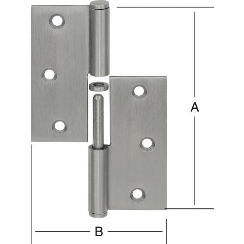 Türscharnier 90X90 mm lks. RF