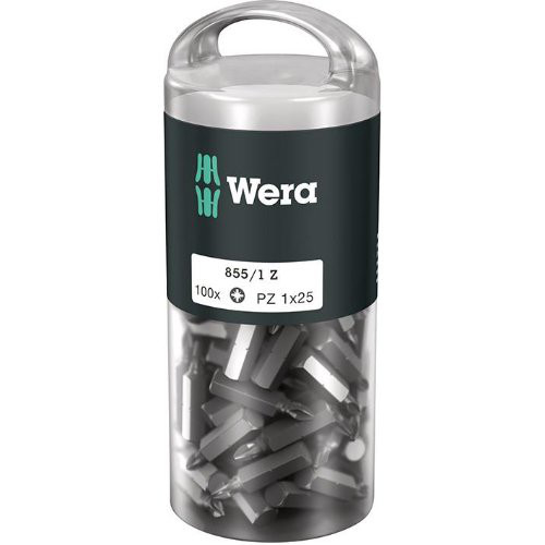 Bit 1/4" DIN3126E6,3 PZ1x25mm Pack zu 100StückWera